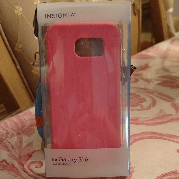 Insignia Other - Pink Soft Shell Case for Galaxy S6 + 1 Screen Guard